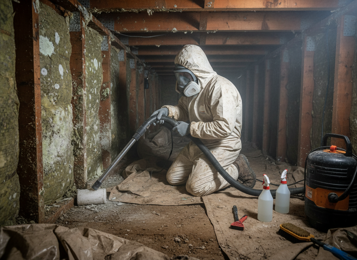 crawl space mold removal in Burton