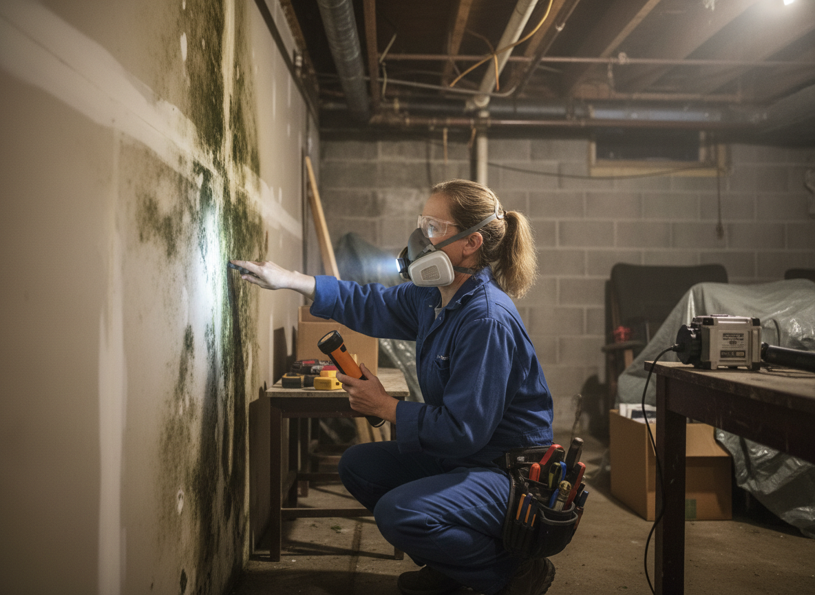 Home mold inspection in Burton