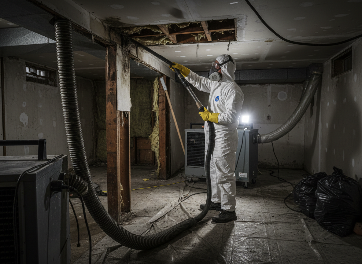 water damage mold remediation in Burton